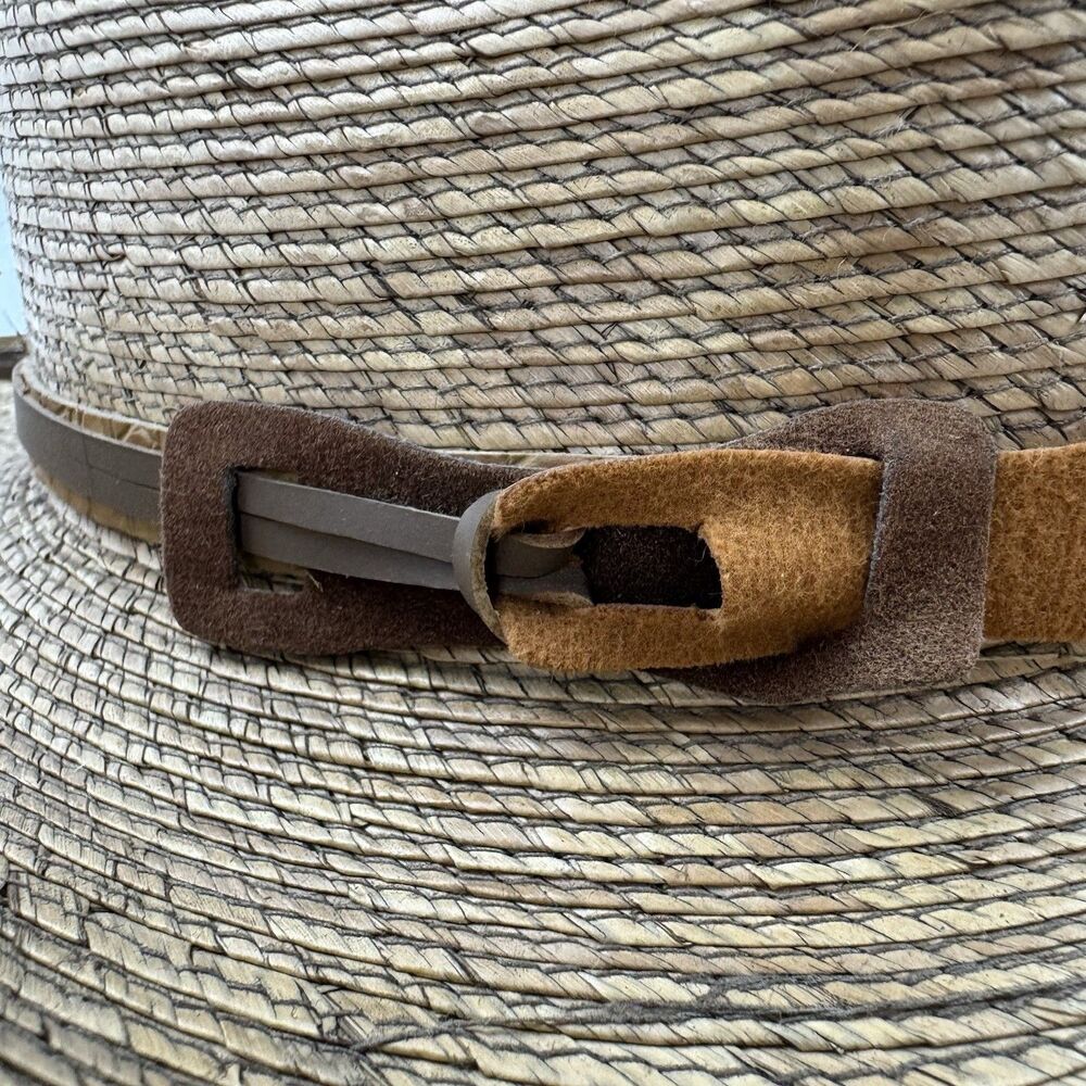 Stetson Rodeo Dr Monterrey Bay Straw Cowboy Hat 6 3/4 Western Palm Leaf - Picture 9 of 14